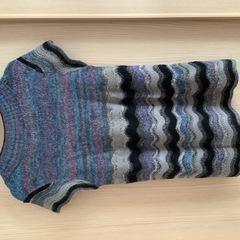 毛糸のチュニック  半袖の画像