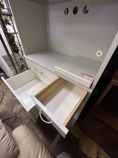 万代店　ニトリ　キッチンボード　グレー