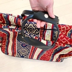 エスニック柄☆ボストンバッグ　刺繍　トルコ絨毯　旅行用バッグ　大容量の画像