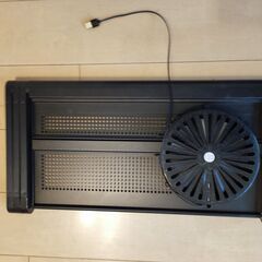 パソコンスタンド　黒　高さ調整可能　冷却ファン付きの画像