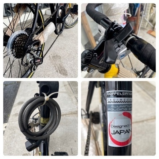 最終値下げ‼️【未使用品‼️】ドッペルギャンガー 20インチ折りたたみ自転車 シマノ製7段変速ギア ドロップハンドル イエロー♪
