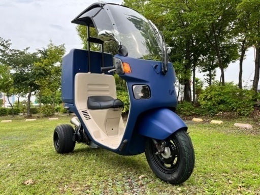 整備カスタム完成！2st後期型ジャイロキャノピー 側車軽二輪　ミニカーok マロッシ　ジーンズブルーオールペン　20ロンホイ