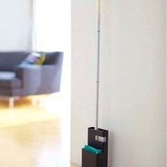 山崎実業 フローリングワイパースタンド デュオ ブラック 