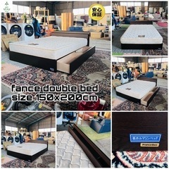 激安🌸FRANCE ダッブルベッド150x200cm🌸🌸引き出し...