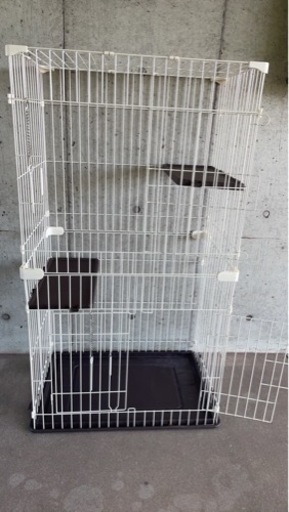 ＜美品＞猫ゲージ2段 おまけつき
