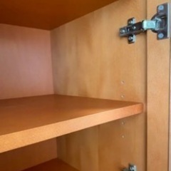 北欧風 食器棚/リビング棚 チェリー材の画像