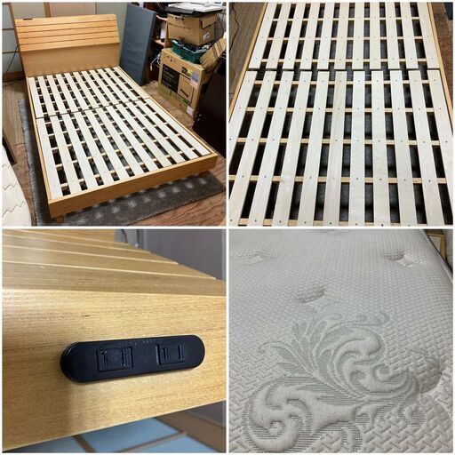 【決まりました6.7】セミダブルベッド＆高級マットレス 配送設置無料♬【福岡市 市内近郊限定】