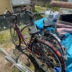 0円！自転車2台！スクーター1台廃車済み不動