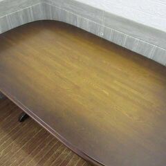 ss5125　キツツキマーク　ダイニングテーブル　150×90　こげ茶　飛騨産業　食卓　木製　長角　長方形　ダークブラウン　大きめ　リビング　テーブル　重厚感　ビンテージの画像