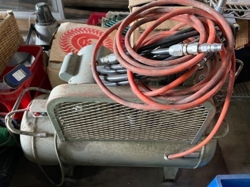 日立 ベビコン エアーコンプレッサー 0.4U-7T 中古 タンク容量38L