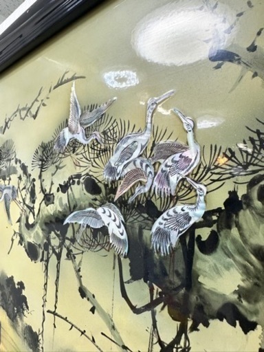 貝細工　額縁　骨董品　豪華　熊本リサイクルショップen