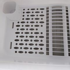 食器水切りバスケット　2段ラック　引き出し式水受けトレー付き　新品未使用品の画像
