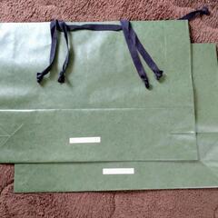 カラーファッションバッグ （グリーン）大 2枚セット お譲りしますの画像