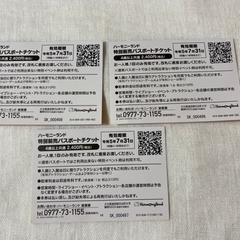 ハーモニーランド　チケット3枚の画像