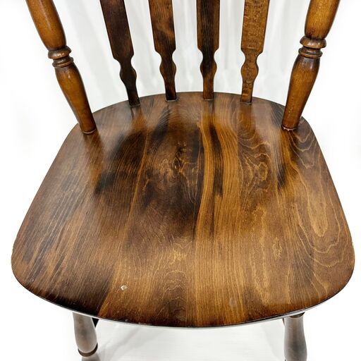 コイズミ　KOIZUMI ウィンザーチェア　ブラウン　ヴィンテージ コイズミ KOIZUMI꧂ダイニングチェア2脚 ウィンザー オールド