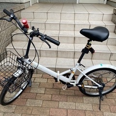 自転車　白　コンパクトタイプ