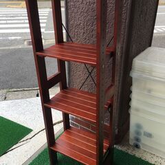 (k)木製ラック 幅38.5cm奥行63cm高さ119cm 美品...