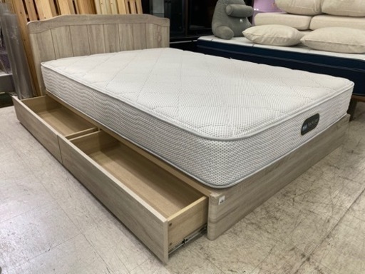 【愛品館 江戸川店】SIMMONS（シモンズ）ダブルベッド ID:153-018530-007
