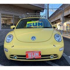 ★現車確認歓迎！車検整備付！★フォルクスワーゲン ニュービートル ベースグレード　キーレス　ＥＴＣ　黄革調シート　ウッドルーフラック　アルミホイル　電動格納ウィンカーミラー　ｊｏｉｎｅｒ仕様　黄黒革ステアリング　記録簿　保証書　取扱説明書　車内クリーニング済！　第三者機関鑑定書付！ （車検整備付）の画像