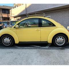 ★現車確認歓迎！車検整備付！★フォルクスワーゲン ニュービートル ベースグレード　キーレス　ＥＴＣ　黄革調シート　ウッドルーフラック　アルミホイル　電動格納ウィンカーミラー　ｊｏｉｎｅｒ仕様　黄黒革ステアリング　記録簿　保証書　取扱説明書　車内クリーニング済！　第三者機関鑑定書付！ （車検整備付）の画像