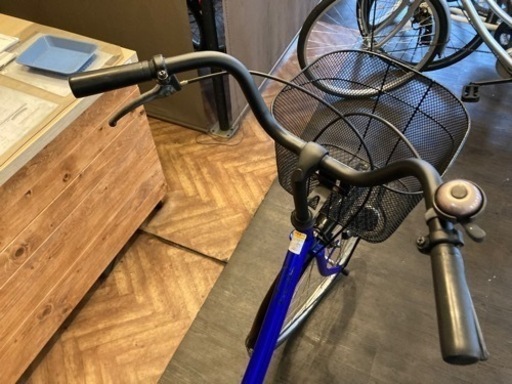 【タイヤ前後新品！】26インチ自転車　ブルー