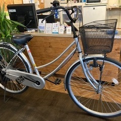 【美品！LEDダイナモ】26インチ自転車　シルバー