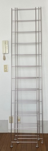 無印　ステンレスユニットシェルフ　特大 212.5cm　帆立３点セット