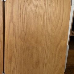 無印　ステンレスユニットシェルフ　棚板　オーク材56cm ２点セットの画像