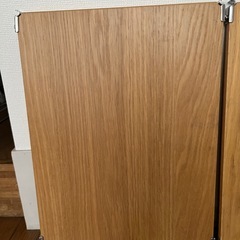 無印　ステンレスユニットシェルフ　棚板　オーク材56cm ２点セットの画像