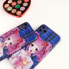 【新品未使用】【即日・手渡し可】iPhone11Pro/5.8インチ 病み彼女  可愛い V系 原宿 病みかわいい ヤンデレ バンギャ アイフォン ショルダー ストラップ ストラップホール シリコン製 キャラクター 小型 薄型 軽量 ショルダー カバー ケース 韓国 BLACKPINK おしゃれ かわいい インスタ VLOG アニメ TikTok Instagram iPhone 11 Pro / 11 / SE 第3世代 / SE 第2世代 / XS / XR / X / 8 / 7  の画像
