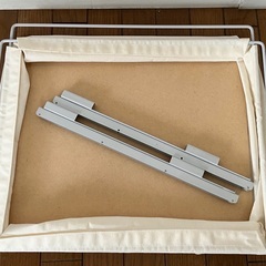 無印　スチールユニットシェルフ　帆布バスケット・ライトグレー 56cm