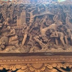 バリ島 細密彫り 壁掛け レリーフの画像
