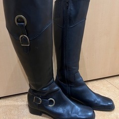 牛革ロングブーツ