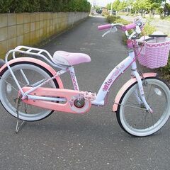 補助輪付き　低学年　自転車　傷錆びあり　女の子向け　ピンク