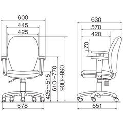 OAミーティングテーブルとTOKIO ハイバックフィットチェアの画像