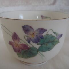 無料で差し上げます。庫山窯　前畑陶器　花　煎茶揃　湯呑　5客セットの画像