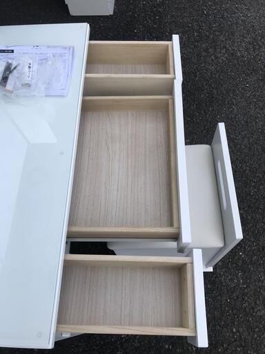 LEDライト付きドレッサー スツール付き
