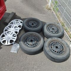 175/65R15　ホンダフィットで使用　タイヤホイールセット　...