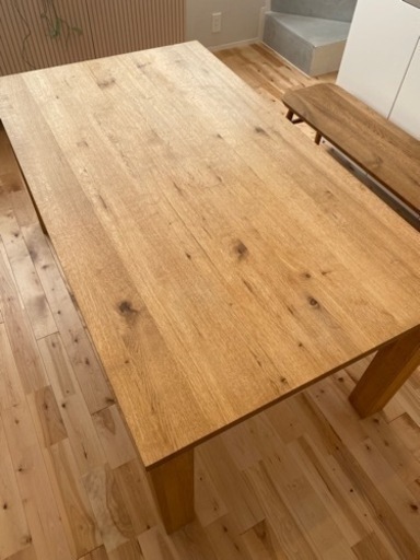 クラッシュゲート オーク 無垢材 ダイニングテーブル