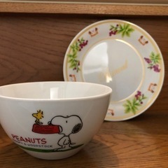 <引取先決定>非売品　スヌーピーのボウル2個とラスカルの皿5枚