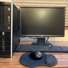 HP パソコン　acerモニター　無線キーボード　無線マウスセット