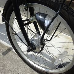 使用少　折りたたみ自転車　LEDオートライト付　コロネット20インチ　6段ギア ブラック　サイモト自転車製の画像