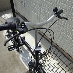 使用少　折りたたみ自転車　LEDオートライト付　コロネット20インチ　6段ギア ブラック　サイモト自転車製の画像