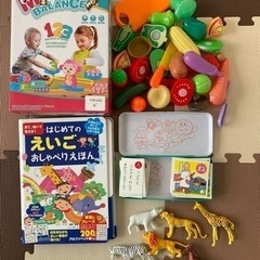 ※取引中【知育セット】知育玩具　英語の音絵本　ひらがなカルタ　マ...