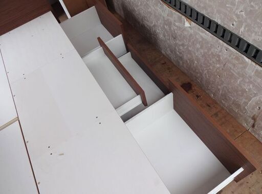 新札幌発 ニトリ シングルベッドフレーム ジオ チェスト40J MBR 幅98cm