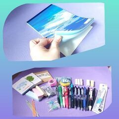 沢山【未使用】☆アクセサリーと文具まとめ売り☆ メモ帳付き