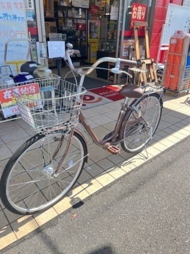 ☆557　ウェルビー　シティサイクル（茶色）26インチ【リサイクルマート鹿児島宇宿店】