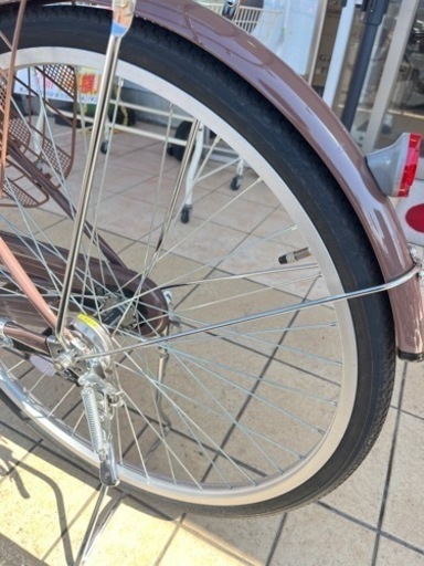 ☆557　ウェルビー　シティサイクル（茶色）26インチ【リサイクルマート鹿児島宇宿店】