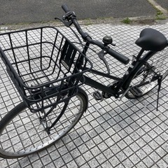 27インチ自転車】6段変速 LEDダイナモライト使用 リヤタイヤ、サドル