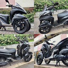 【普通免許仕様】トリシティ125ワイドトレッド側車登録済 自賠責7年8/18迄 消耗品リフレッシュ★TRIX羽田★の画像
